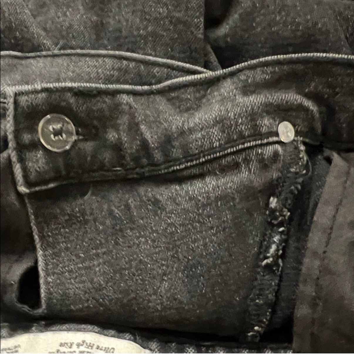 Abercrombie & Fitch 90s black high rise jeans for women size 32 laid flat and hanging image 5