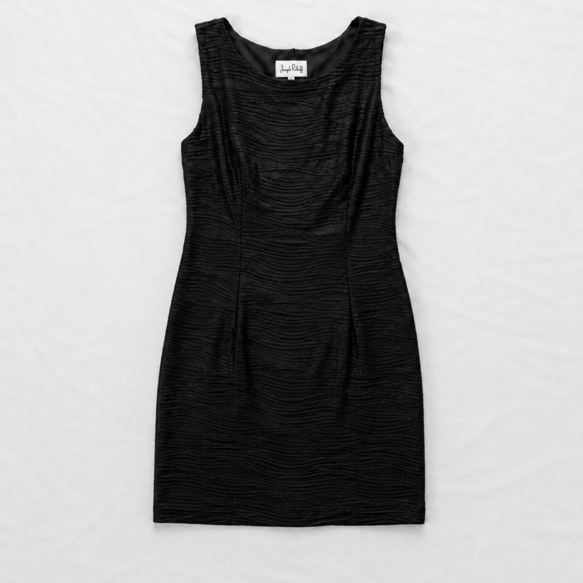 Joseph Ribkoff Vintage Black Pleated Dress Womens 10 Small Medium