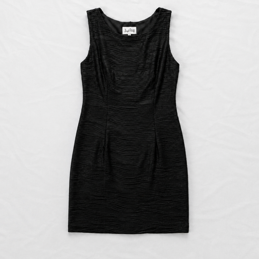Joseph Ribkoff Vintage Black Pleated Dress Womens 10 Small Medium