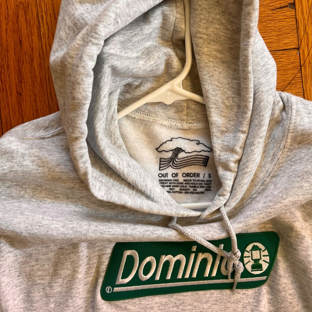Out of Order Dominic FikeGray Green Solid Hoodie Womens Small