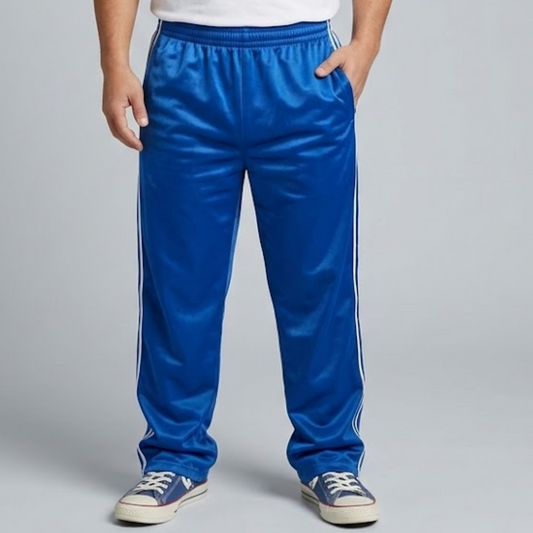 DC Athletics Blue Striped Track Pants Mens Small