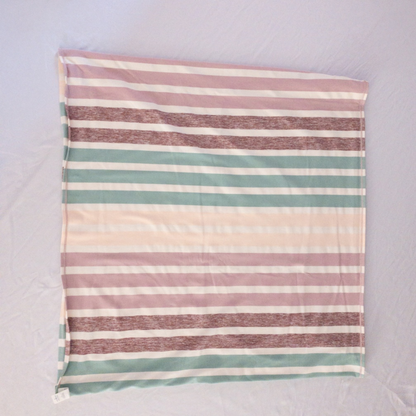 Lululemon White Pink Green Striped Neckwarmer Womens One Size Fits All