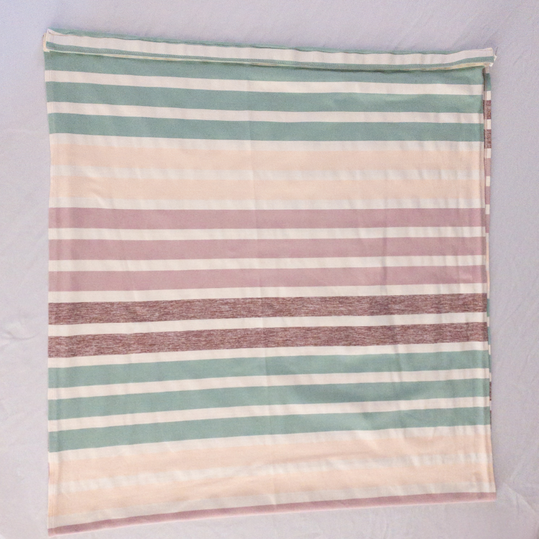 Lululemon White Pink Green Striped Neckwarmer Womens One Size Fits All