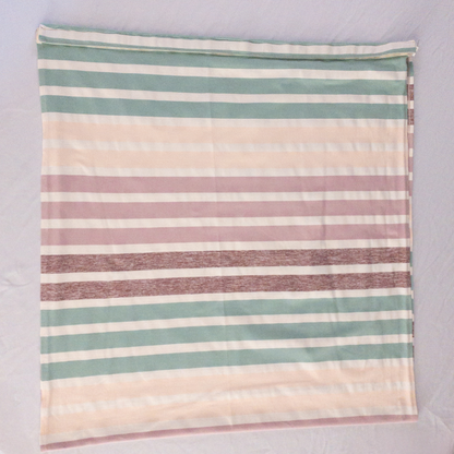 Lululemon White Pink Green Striped Neckwarmer Womens One Size Fits All
