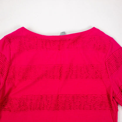 Joseph A Pink Ruffle Maximalist Blouse Top Womens Small