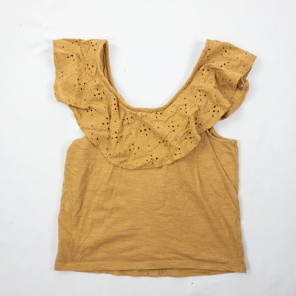 American Eagle Brown Floral Tank Top Blouse Womens Small