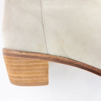 Anthropologie Matiko Mylvia Tan Suede Front Zip Ankle Boots Womens 6