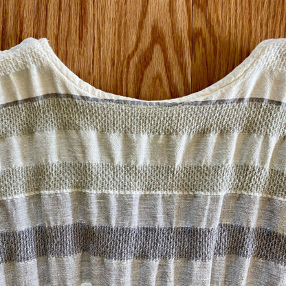 All That Jazz Vintage Reversible Striped Cropped Jumpsuit Womens 0-2