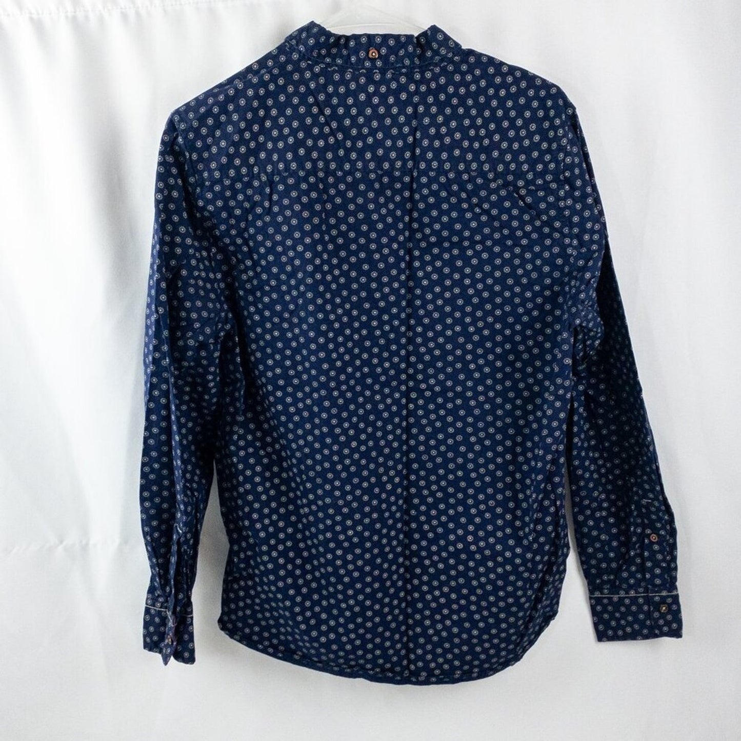 Paper Denim & Cloth Navy Floral Print Button Down Shirt Mens Medium