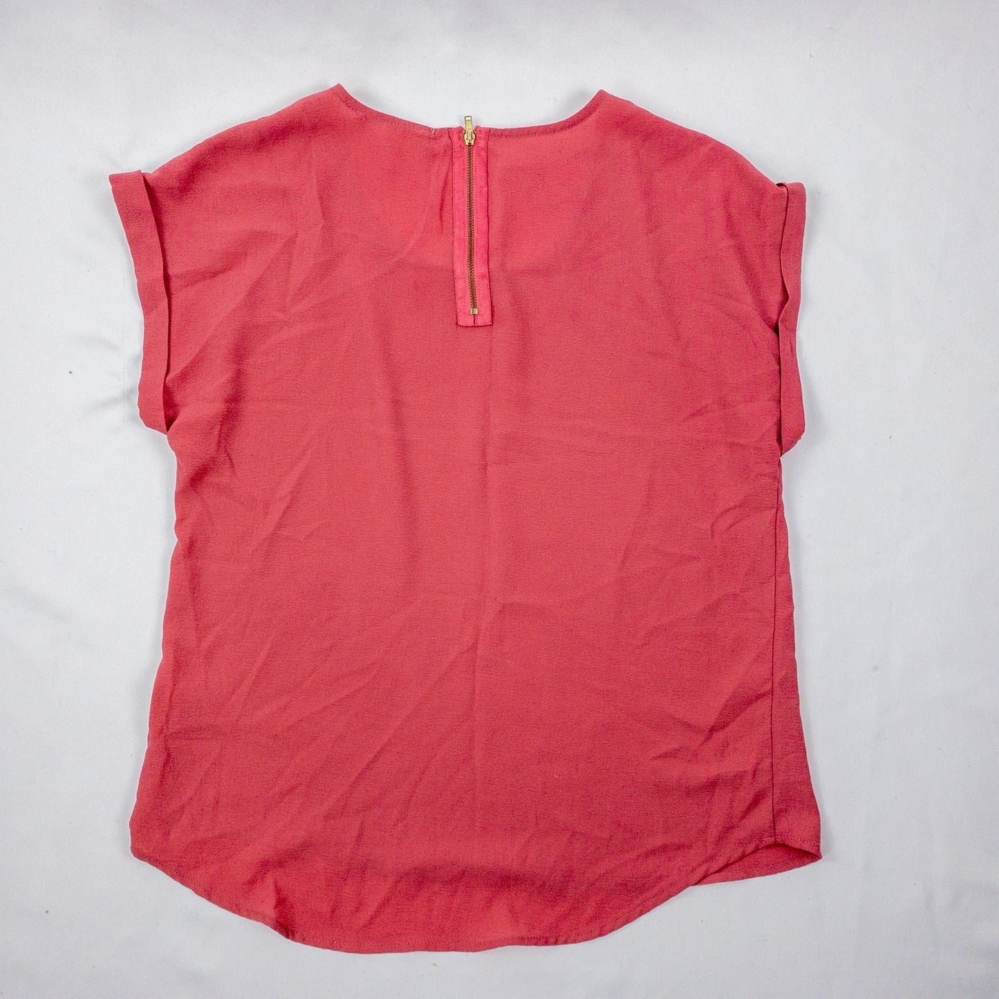 Pink Rose Sheer Pink Blouse Shirt Womens Medium