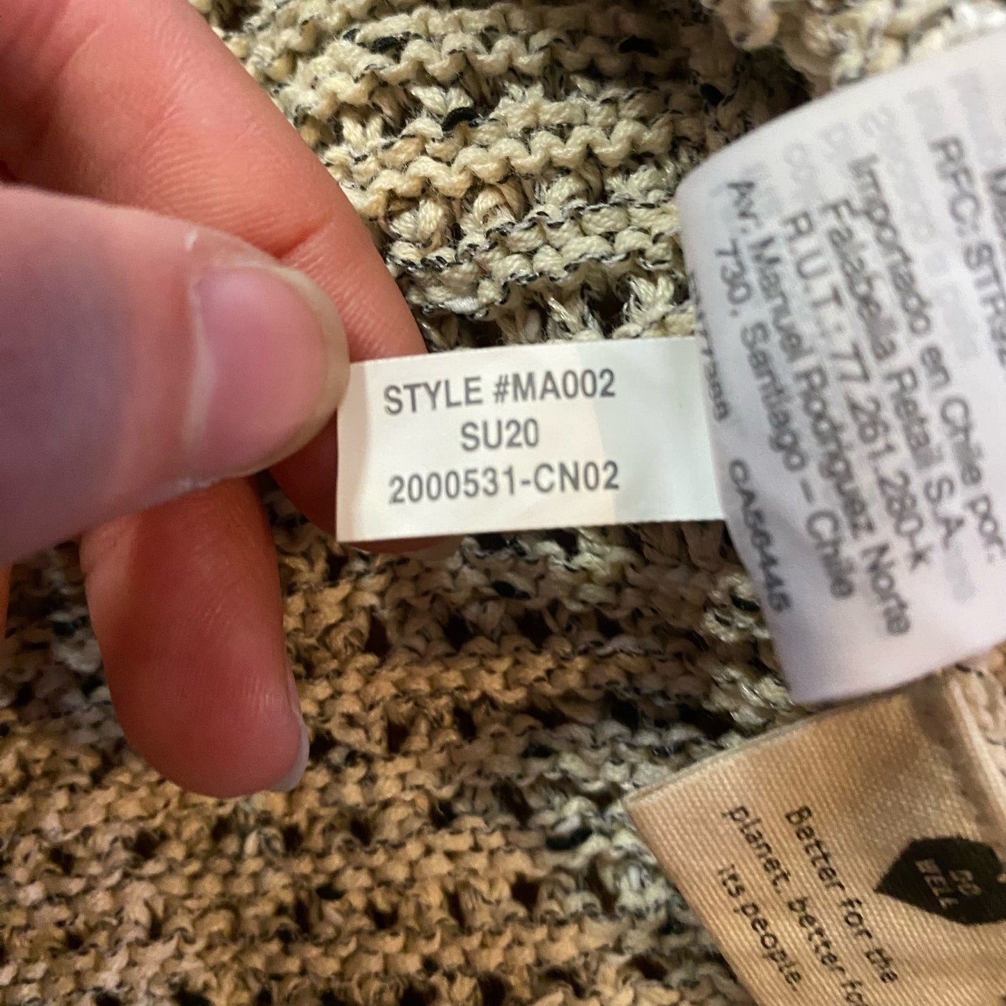 Madewell Cream Gray Marled Hartley Cardigan Sweater Womens Oversized XXSmall