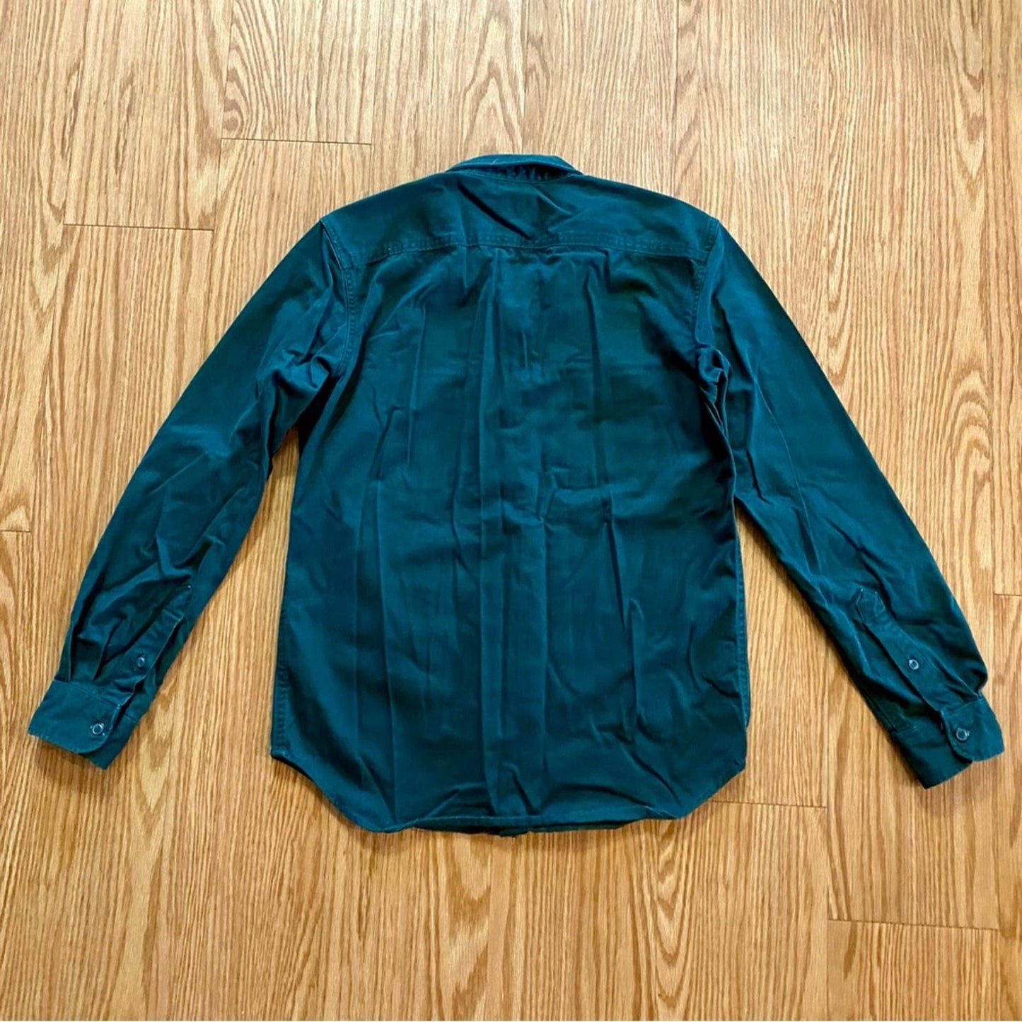 Old Navy Green Pine Your Mann Long Sleeve Heavy Twill Shirt Mens Medium