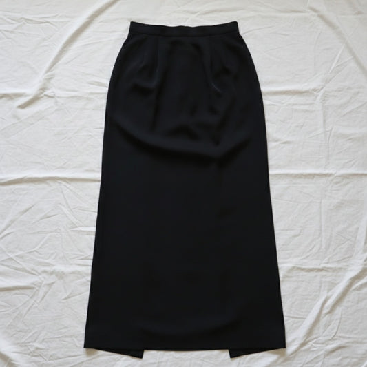Alex Evenings Vintage Black Minimalist Maxi Skirt Womens Medium USA