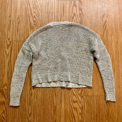 Madewell Cream Gray Marled Hartley Cardigan Sweater Womens Oversized XXSmall