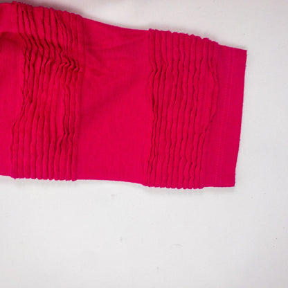 Joseph A Pink Ruffle Maximalist Blouse Top Womens Small