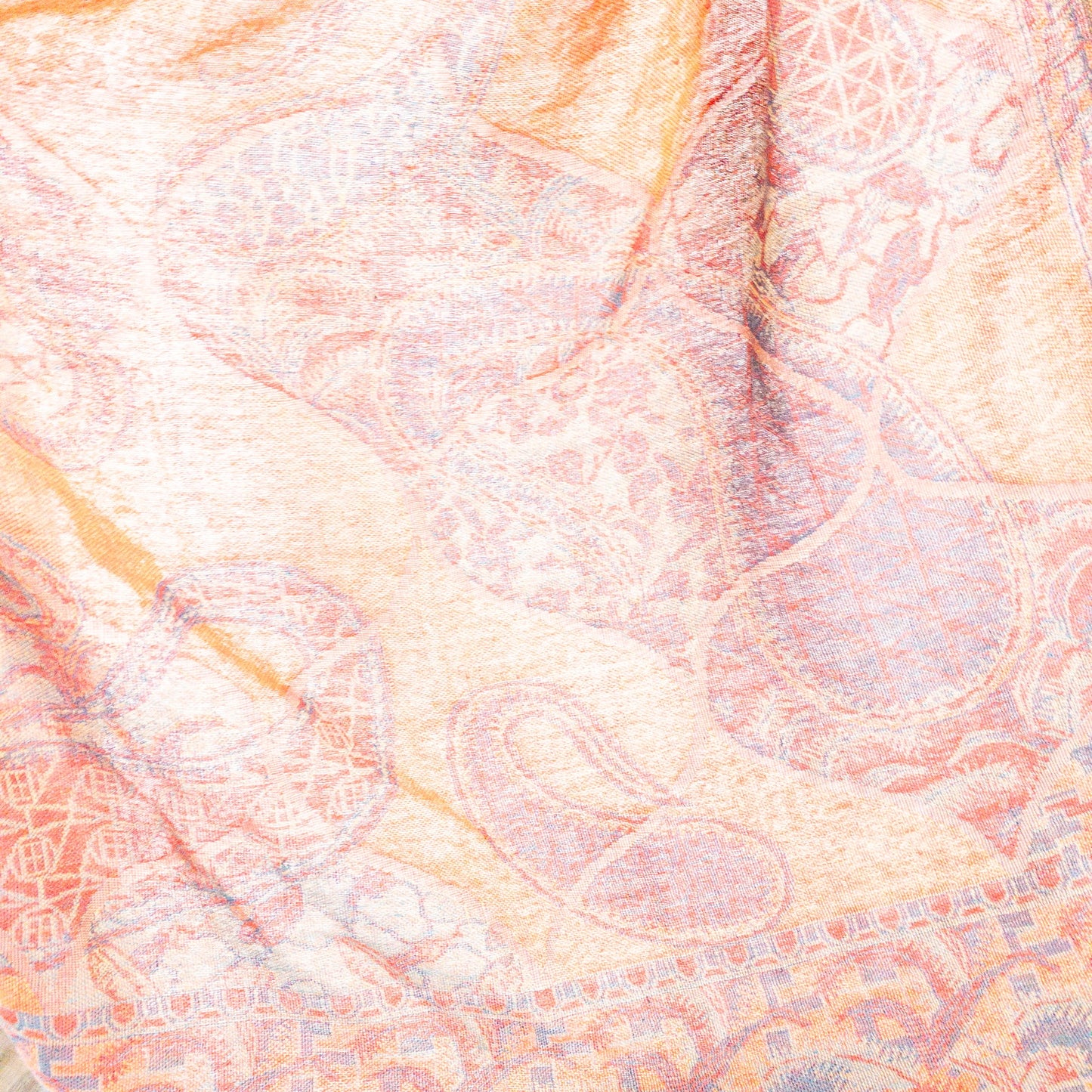 Pashmina Multicolor Red Green Blue Paisley Scarf Womens One Size