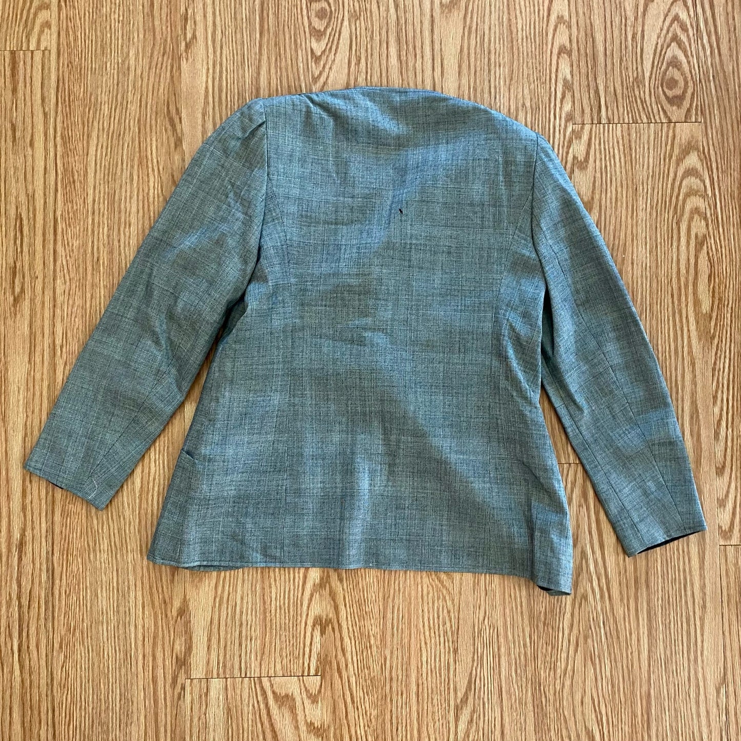 Emanuel Ungaro Parallele Gray Stripe Blazer Skirt Set Womens 6
