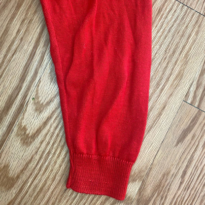 Pendleton Red Mock Neck Cotton Sweater Womens Small Petite