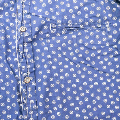 Paper Denim & Cloth Navy Floral Print Button Down Shirt Mens Medium
