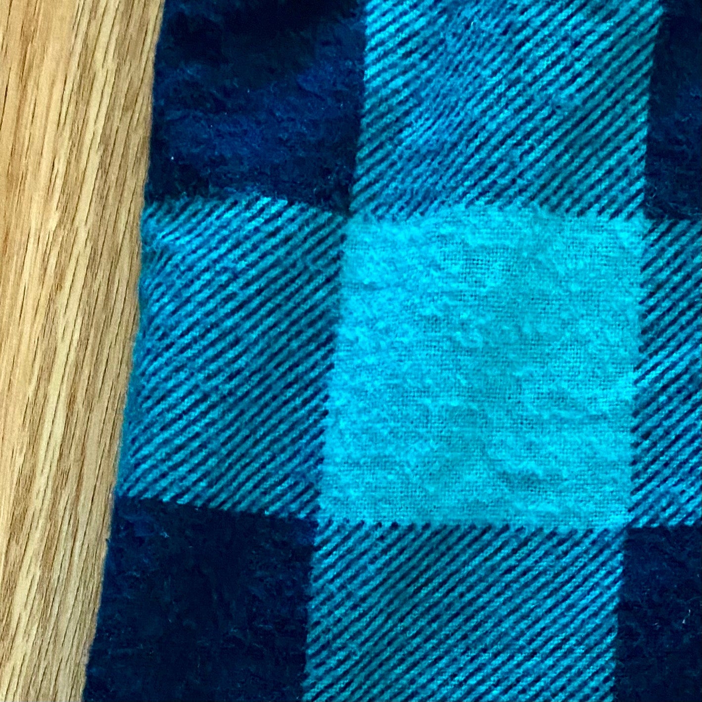 Saugatuck Dry Goods Green Teal Plaid Flannel Shirt Mens Medium