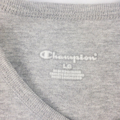 Champion Heather Gray V Neck Slim Tee Shirt Womens Large