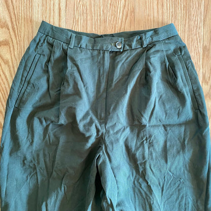 Evan Picone Vintage Minimalist Olive Green Trousers Pants Womens 8 / 10 Medium