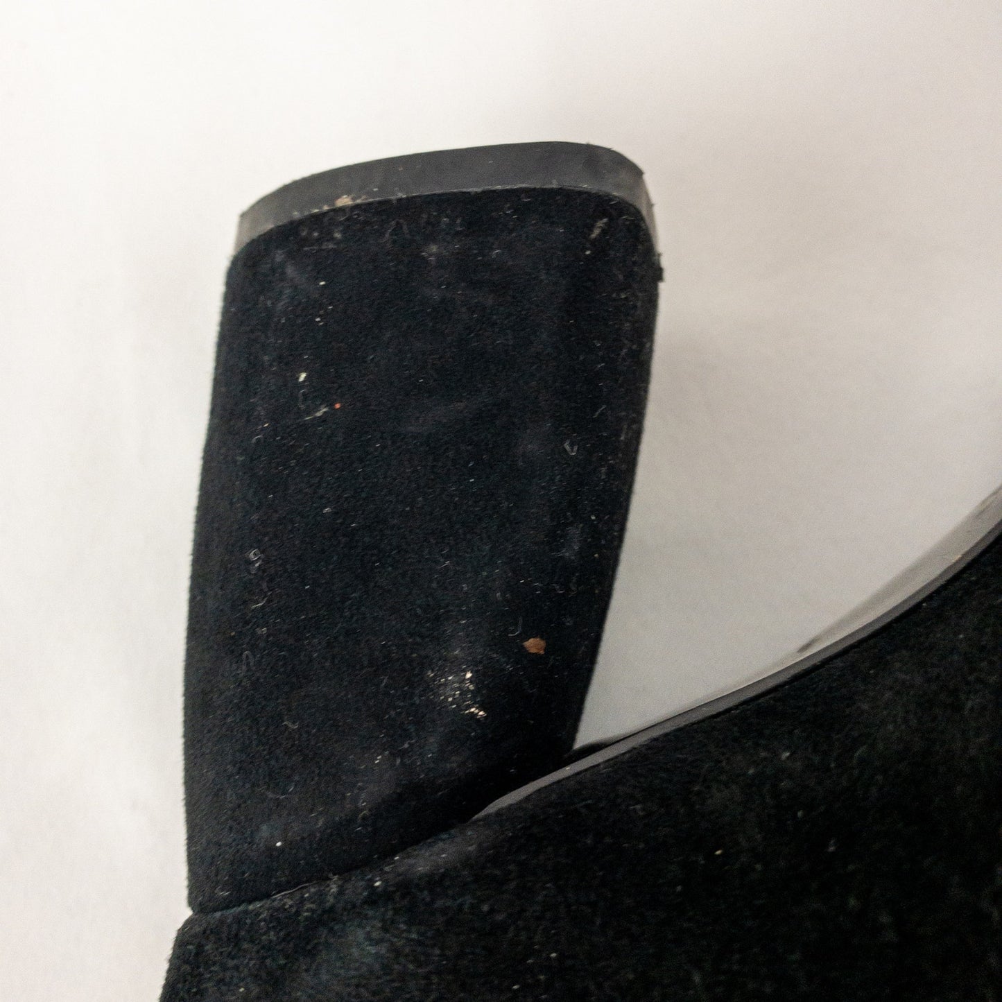 Nine West KerryLeeo Black Suede Button Ankle Booties Boots Womens 8.5