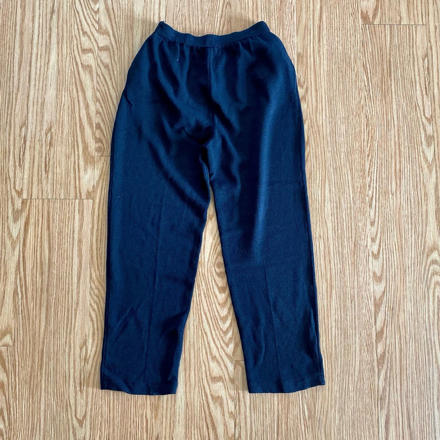 St. John Basics Santana Knit Black Straight Leg Dress Pants Womens 4 FLAW