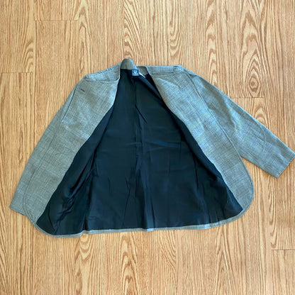 Emanuel Ungaro Parallele Gray Stripe Blazer Skirt Set Womens 6