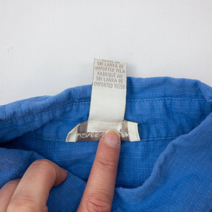 Jones New York Blue Cotton Button Down Shirt Womens Medium