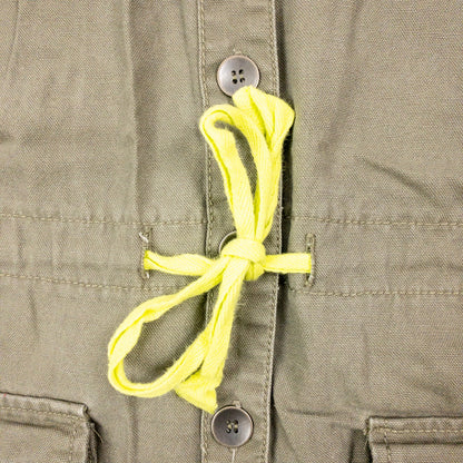 All Access Olive Green Lace Cargo Jacket Hooded Outerwear Womens Small