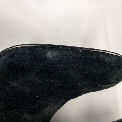 Nine West KerryLeeo Black Suede Button Ankle Booties Boots Womens 8.5