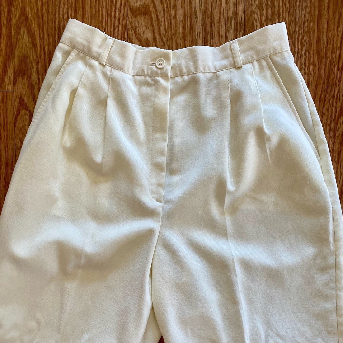 Counterparts Vintage White Pleated Pants Womens 27 Waist