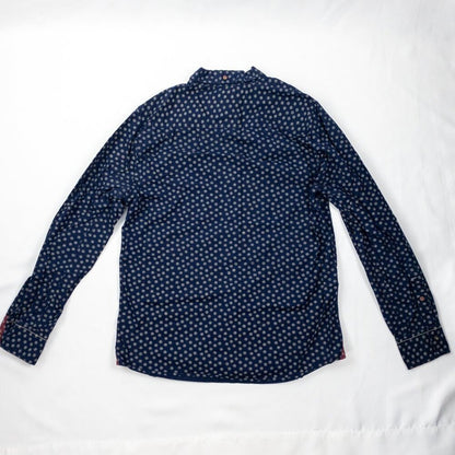 Paper Denim & Cloth Navy Floral Print Button Down Shirt Mens Medium