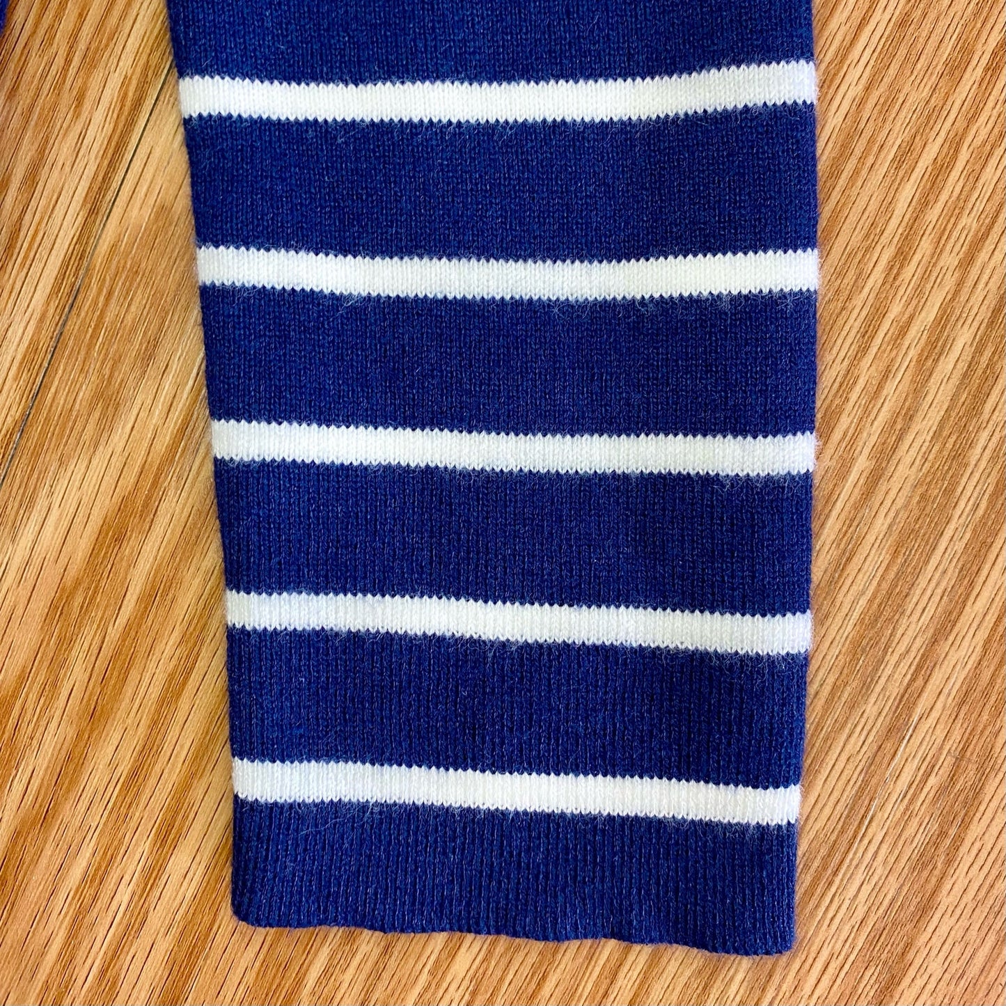 Lilly Pulitzer Navy Blue White Striped Tassel Sweater Womens XSmall