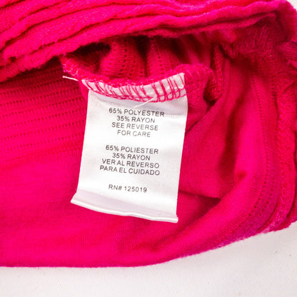 Joseph A Pink Ruffle Maximalist Blouse Top Womens Small