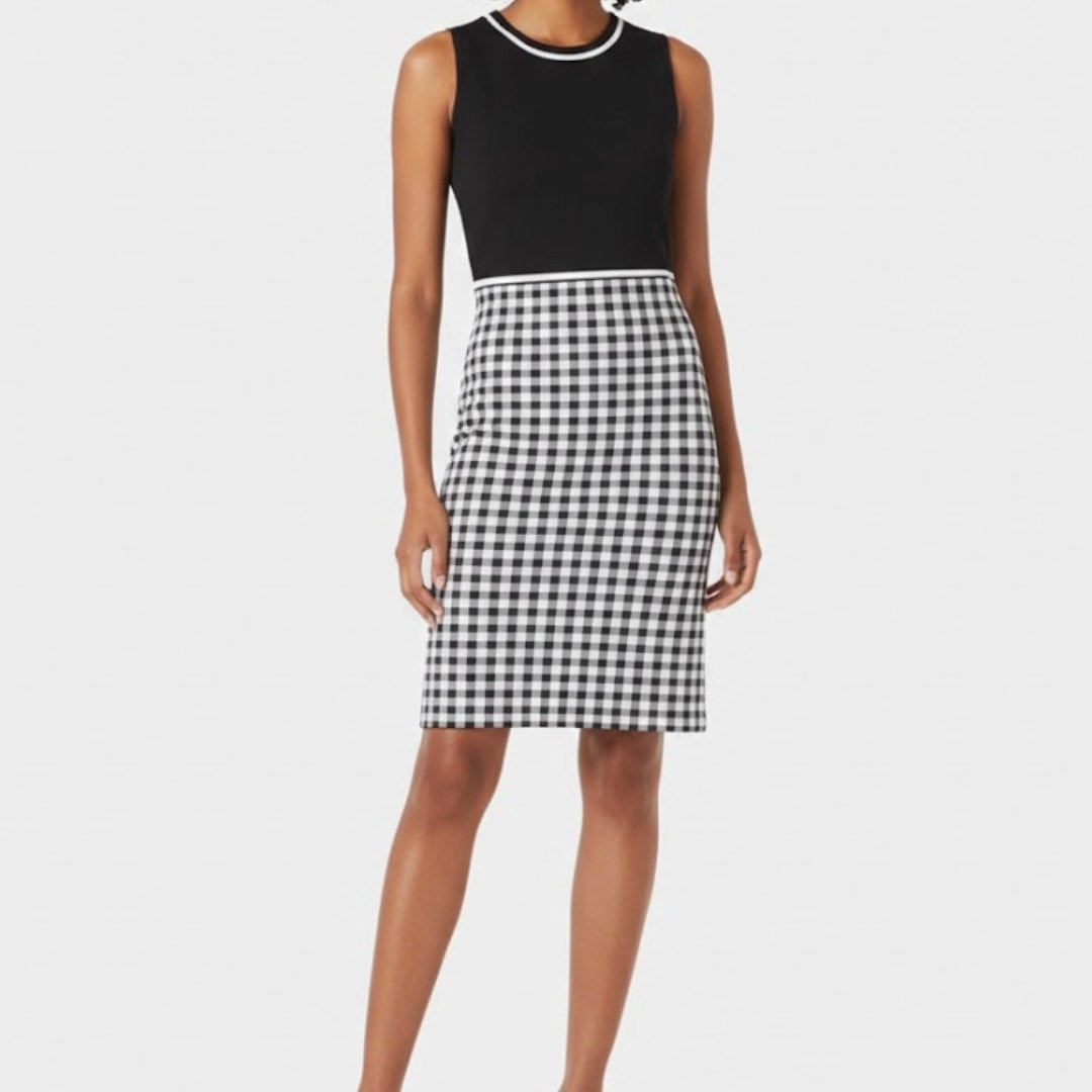 Hobbs London Saffi Knitted Dress Navy Ivory Womens 6