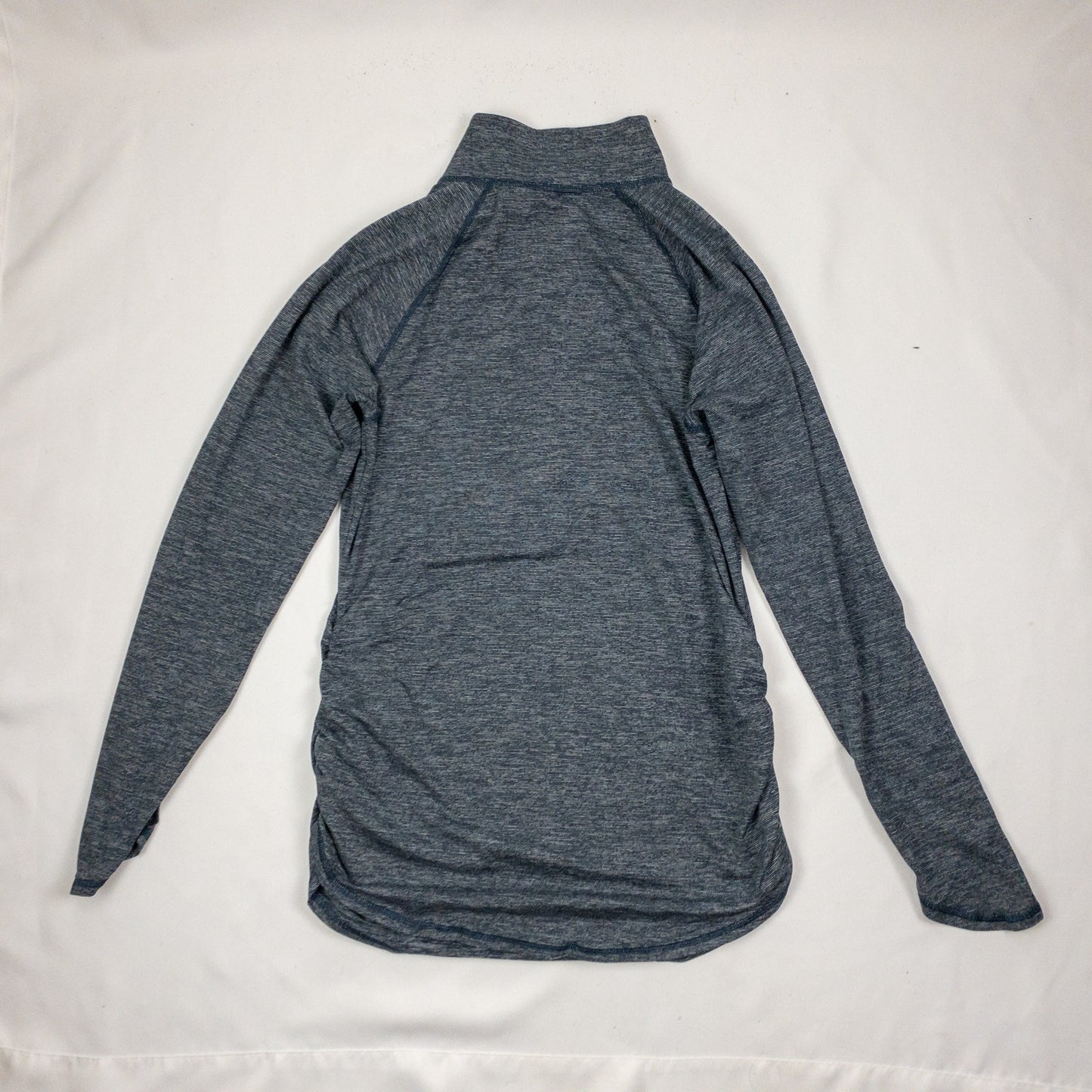 North Face Blue Striped Flash Dry Quarter Zip Athletic Jacket Womens Large