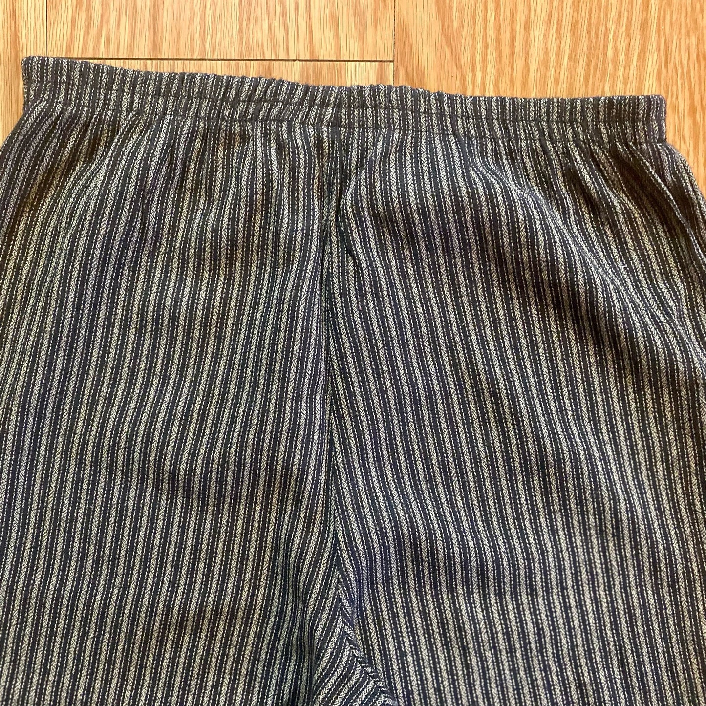 Kellwood Company Black Gray Striped Slim Pants Womens 4
