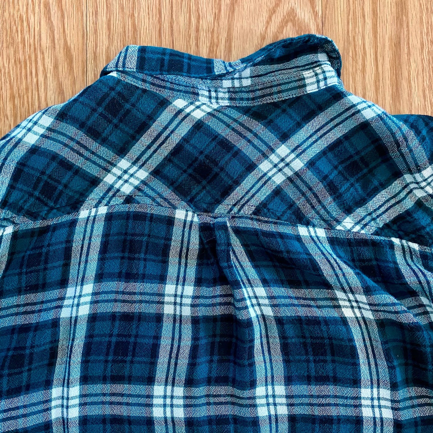 Forever 21 Teal Green Plaid Button-up Shirt Womens Large
