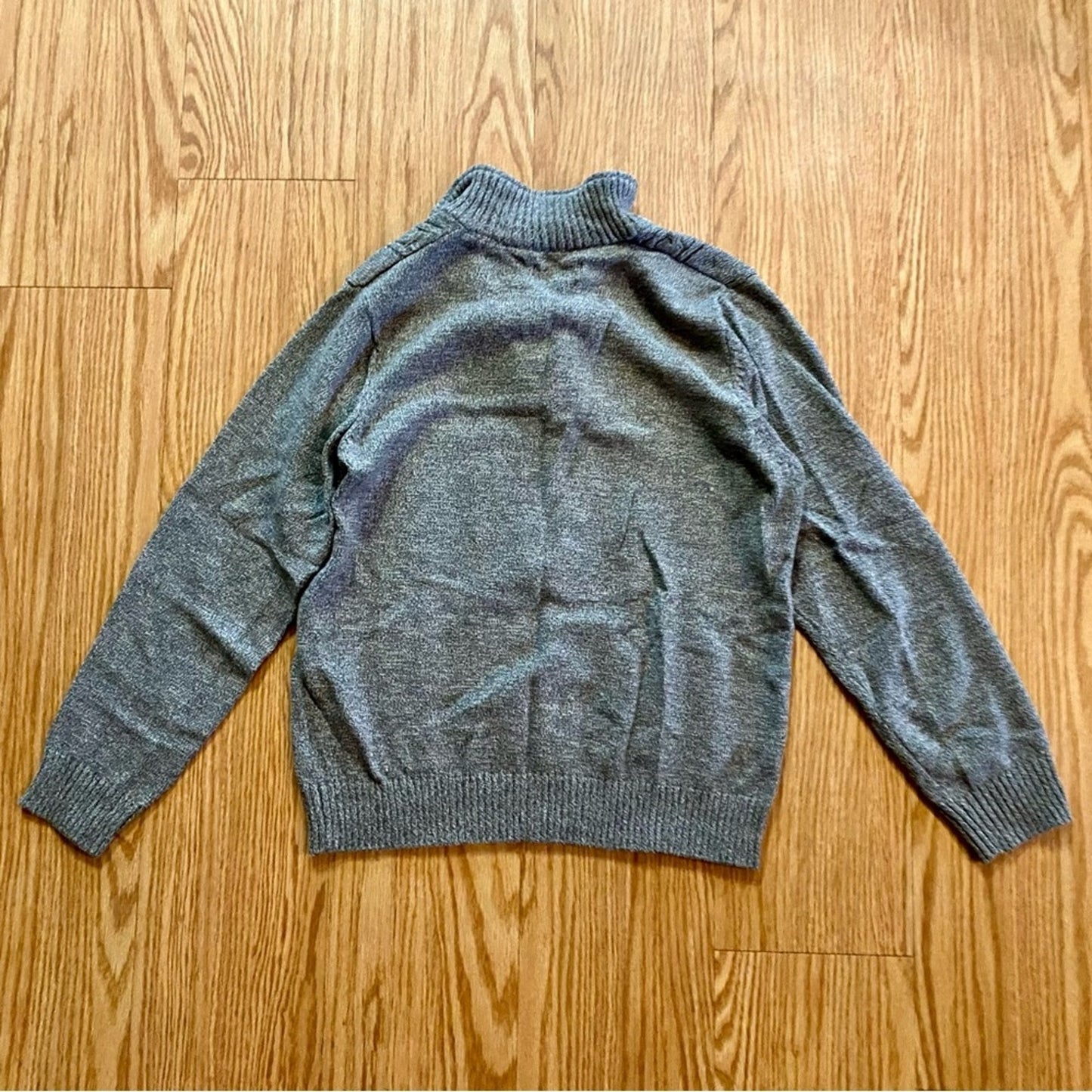 Northwest Territory Gray Cable Knit Fuzzy Pullover Sweater Mens Medium