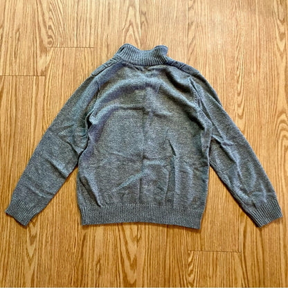 Northwest Territory Gray Cable Knit Fuzzy Pullover Sweater Mens Medium