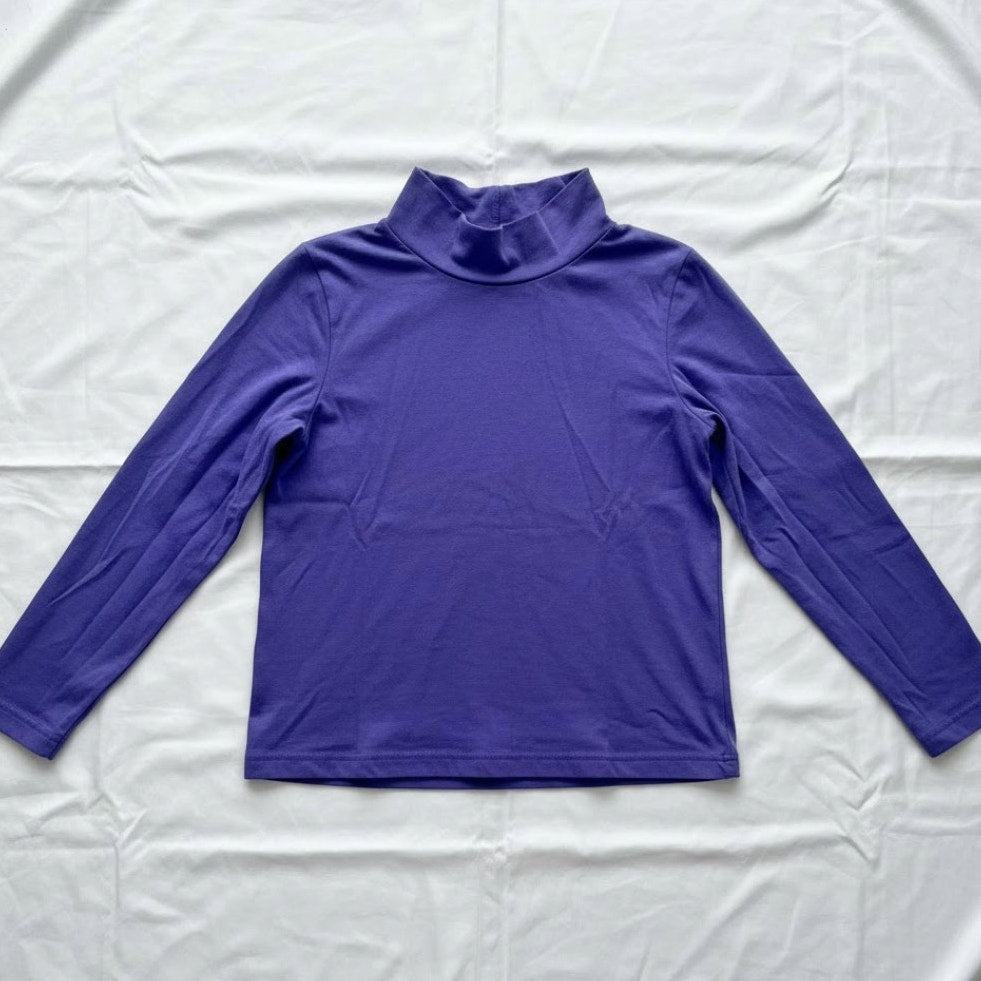 Vintage Y2K Purple Long Sleeve Pullover Turtleneck Top Womens Small