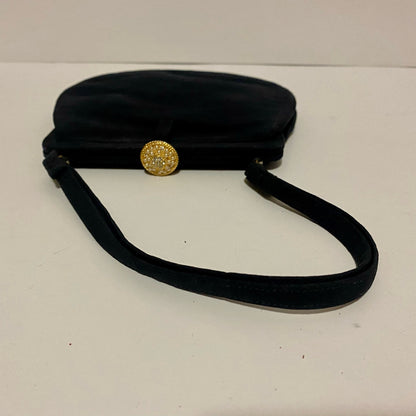 Bonwit Teller Magid Vintage Black Satin Evening Purse & Coin Bag