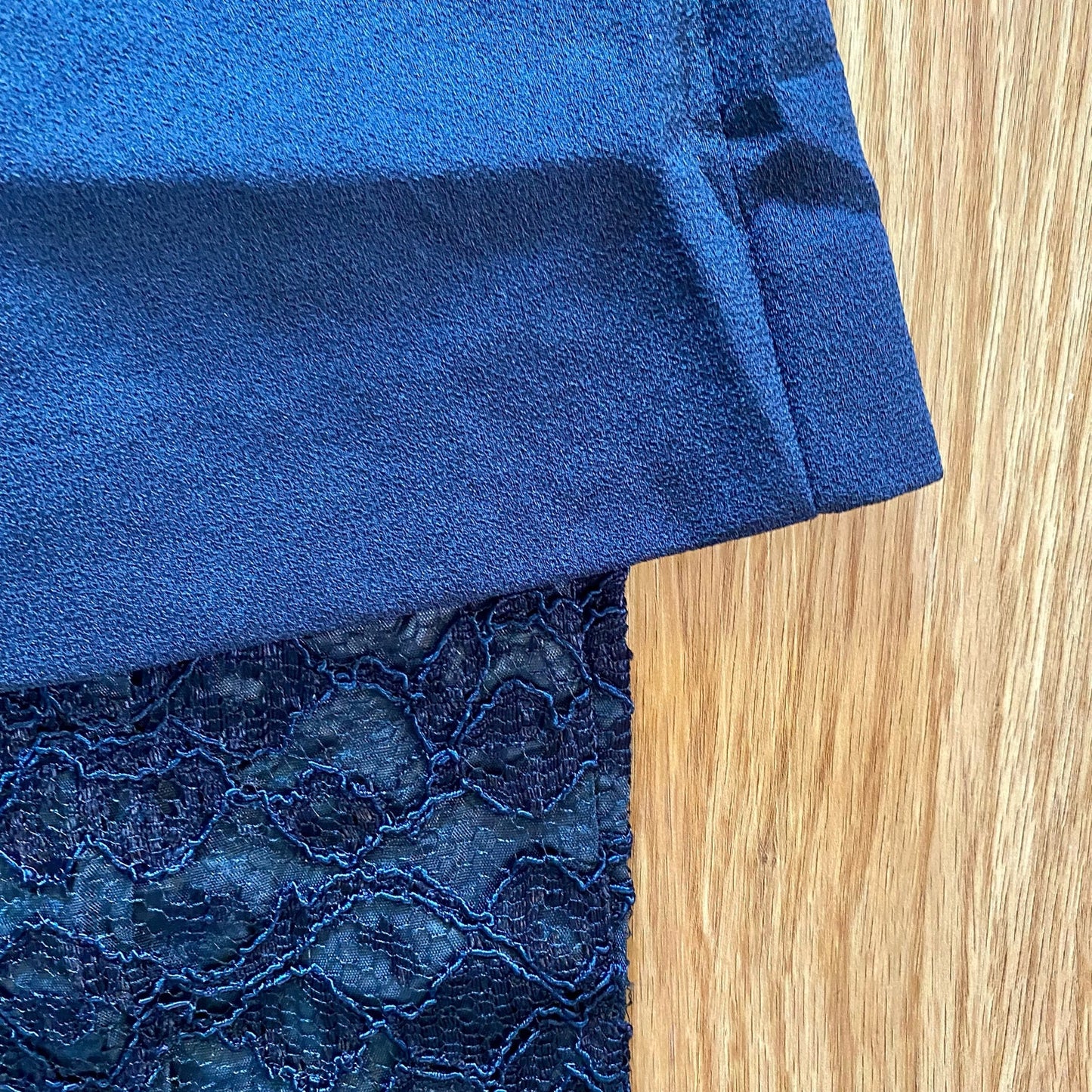 Talbots Sara Campbell Vintage Blue Lace Formal Evening Sheath Dress Womens 10