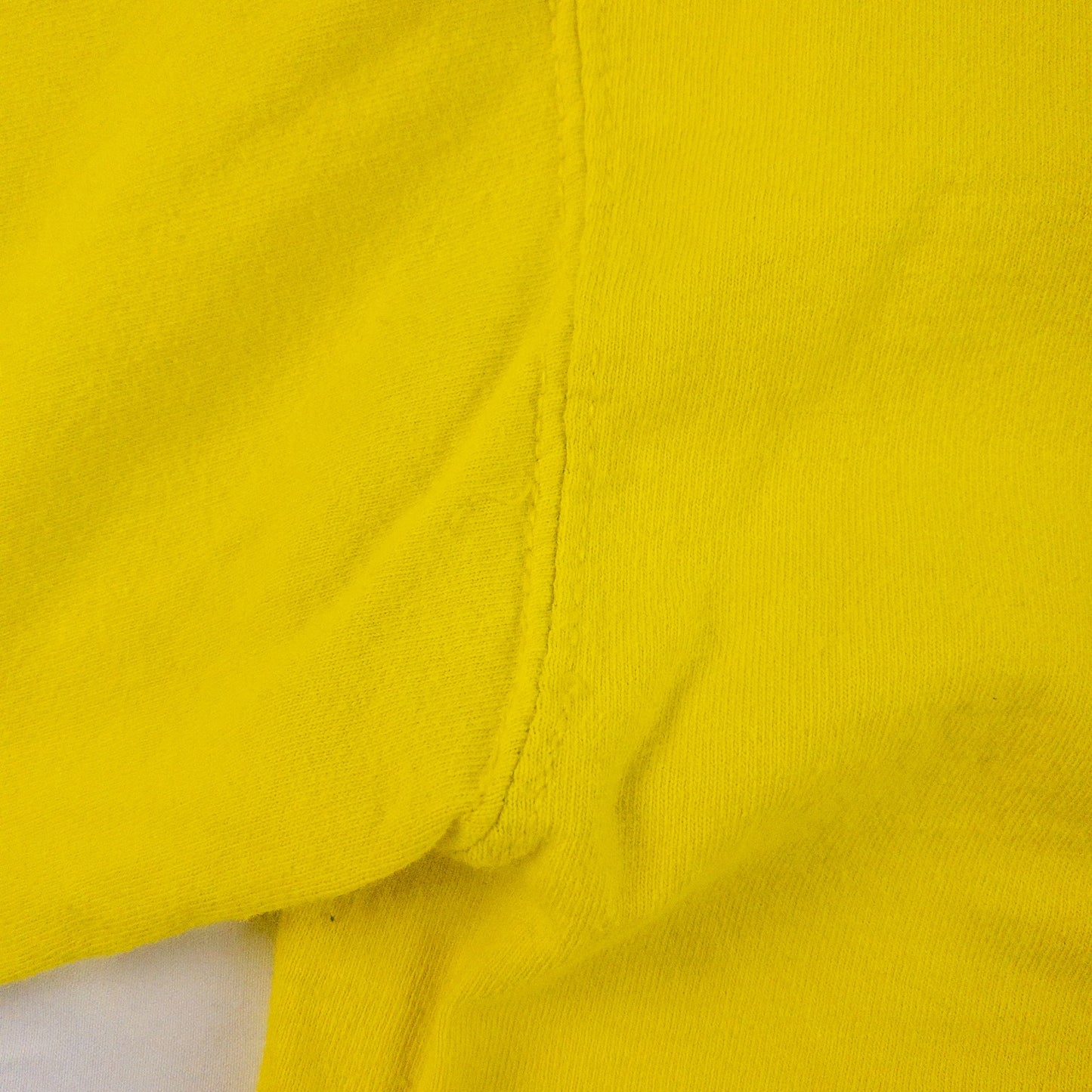 Champion Vintage Bright Yellow Logo Tee Shirt Top Mens Small / Medium