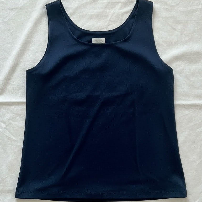 Chicos Basic Black Two Layer Tank Top Womens 1 Medium