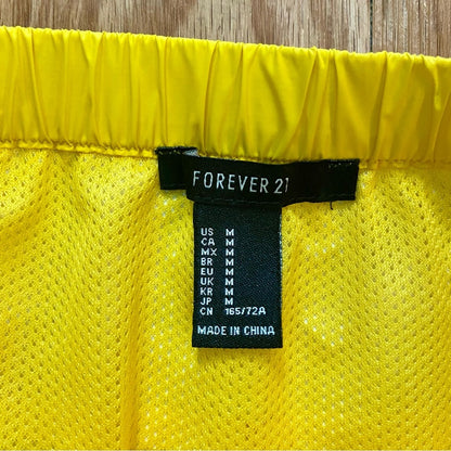 Forever 21 Yellow Raincoat Mini Skirt Y2K Style Womens Medium