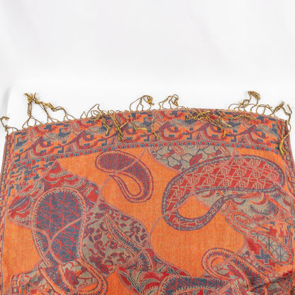 Pashmina Multicolor Red Green Blue Paisley Scarf Womens One Size