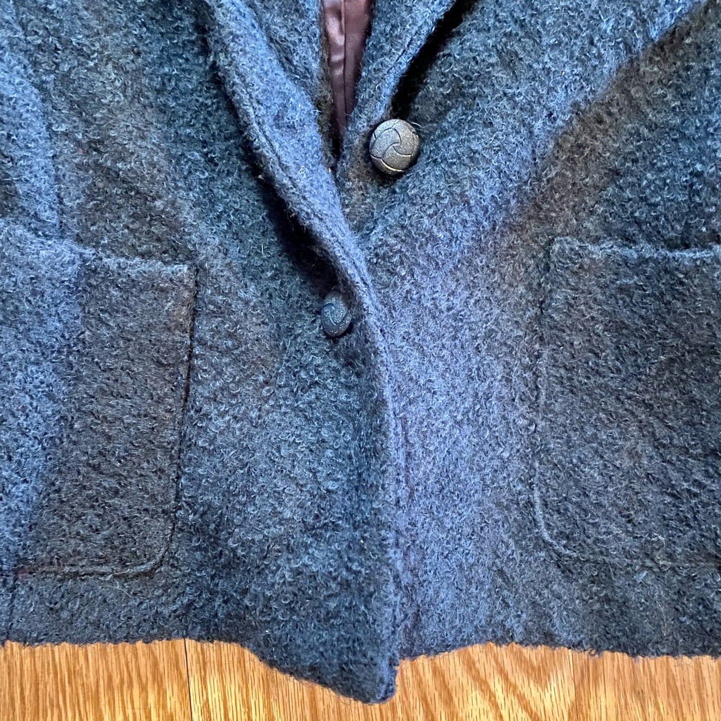 Carole Little Saint-Tropez West Vintage Blue Wool Blazer Womens XSmall